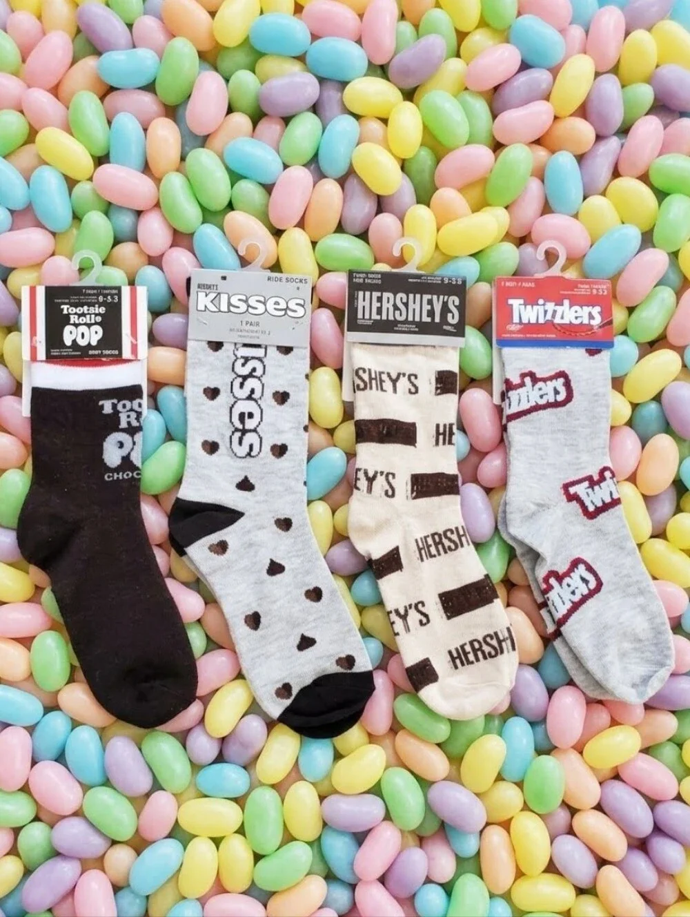 Assorted Candy-Themed Kids Crew Socks – Hershey’s, Kisses, Twizzlers, Tootsie